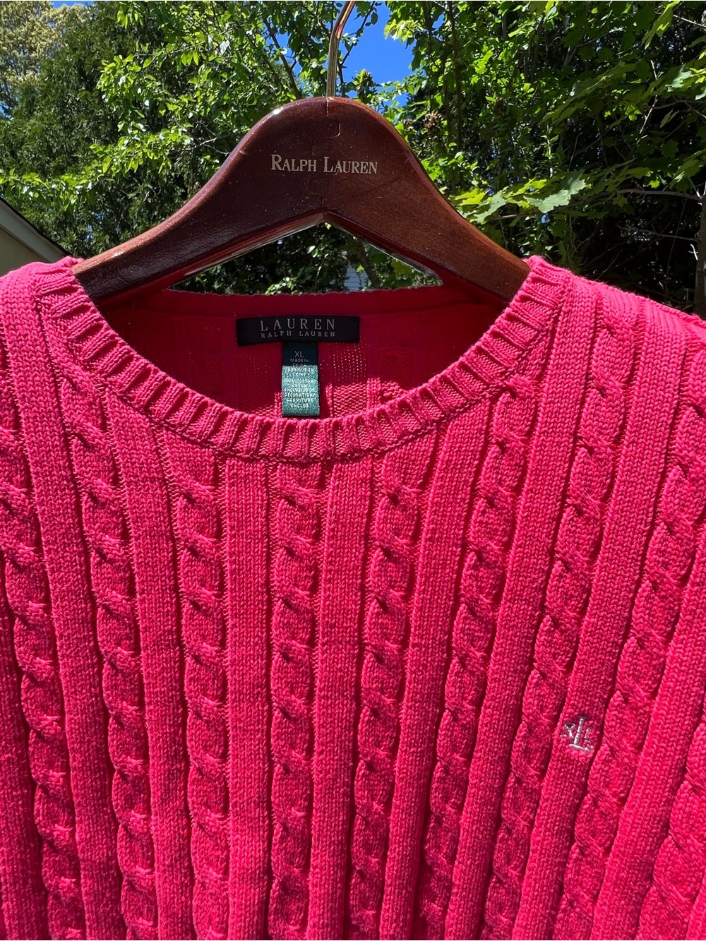 Ralph Lauren Vibrant Fushcia Crewneck Sweater